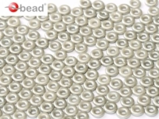Picture of O Bead 4mm Pastel Light Grey x5g