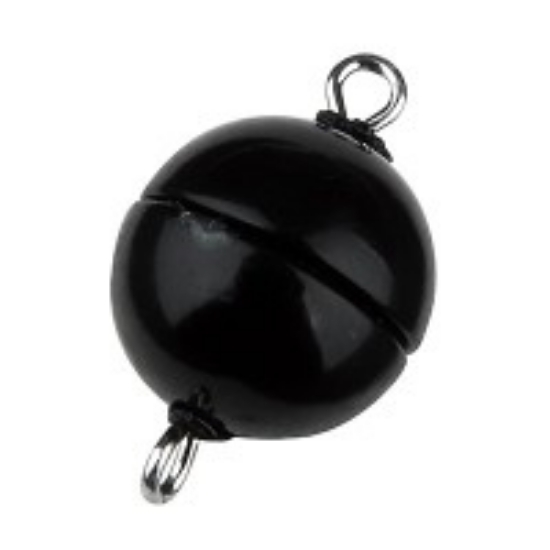 Picture of Acrylic Power Magnetic Clasp Ø8mm round Black x1