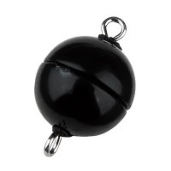 Picture of Acrylic Power Magnetic Clasp Ø10mm round Black x1