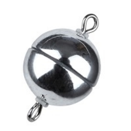 Picture of Acrylic Power Magnetic Clasp Ø8mm round Silver x1