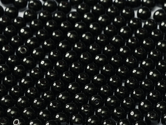 Picture of Round beads 3mm round Jet x100