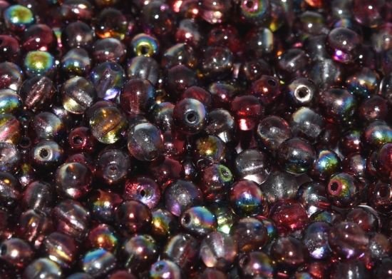 Picture of Round beads 3mm Crystal Magic Wine x50
