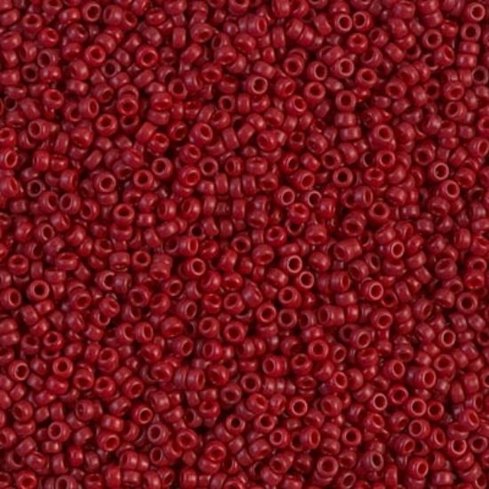 Picture of Miyuki Rocaille 15/0 1464 Dyed Opaque Maroon x10g