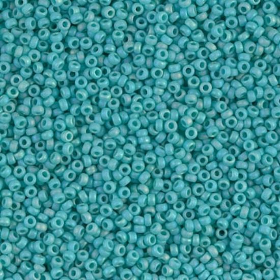 Picture of Miyuki Rocaille 15/0 412FR Mat Opaque Turquoise AB x10g