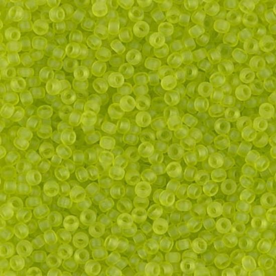 Picture of Miyuki Rocaille 11/0 143F Mat Transparent Chartreuse x10g