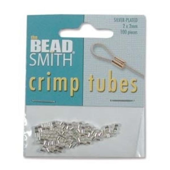 Picture of BeadSmith Tube Crimp 2x2mm Silver Plate x100