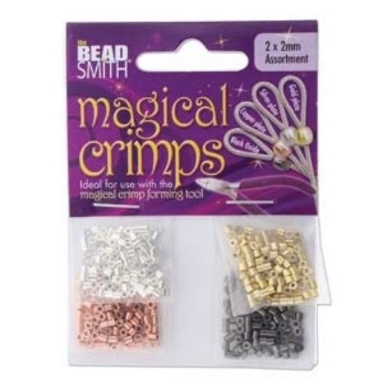 Picture of BeadSmith Tube Crimp Magical 2mm 4 Colors x500