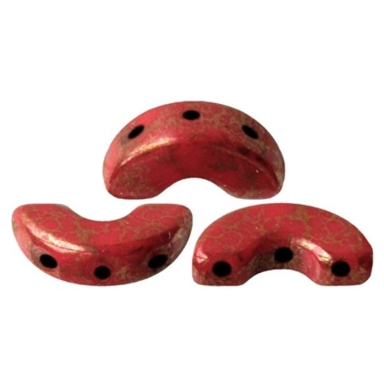 Picture of Arcos® by Puca® 5x10 mm Opaque Coral Red Bronze x10g