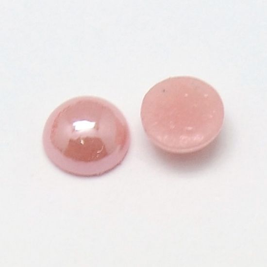 Picture of Pearl Glass Cabochon 14mm Vintage Rose x10