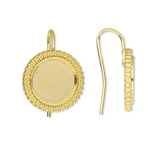 Picture of Earwire Fishhook setting 12m Gold Tone x2