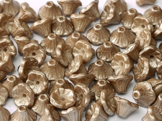 Picture of Flower Cup Beads 7x5mm Pastel Light Brown x50