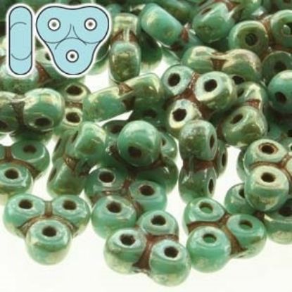 Image de Trinity Beads 8mm Turquoise Green Picasso x10g