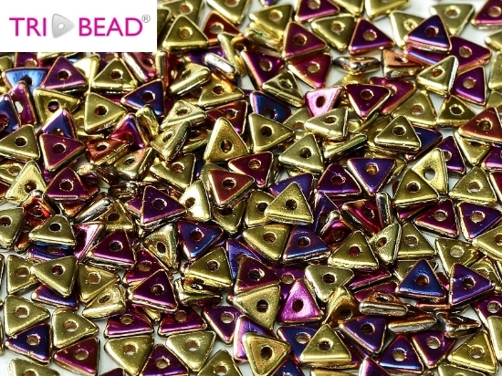 Picture of Tri-bead 4mm Jet California Violet x5g