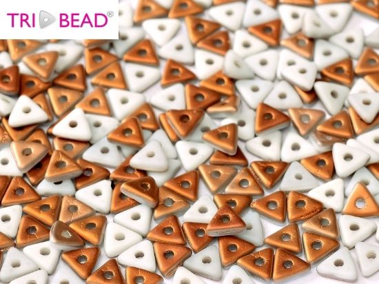 Picture of Tri-bead 4mm Chalk White Sunset Mat x5g