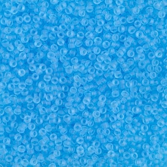 Picture of Miyuki Rocaille 15/0 148F Mat Transparent Aqua x10g