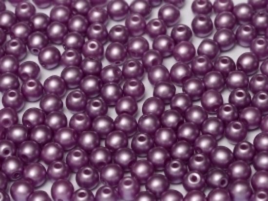 Picture of Round beads 4mm Pastel Lila x50