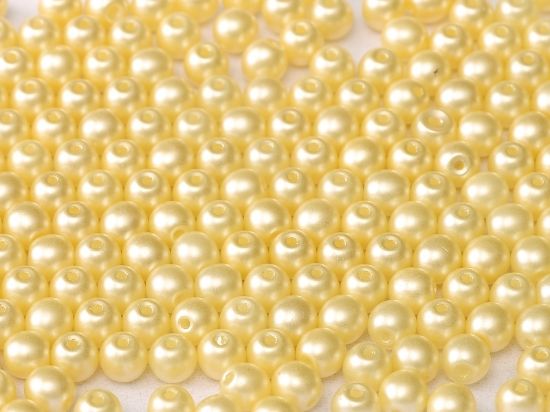 Picture of Round beads 4mm Pastel Cream x50