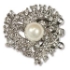 Picture of Neumann Clasp 3-strand 21mm w/ Swarovski Pearls and Crystals Rhodium Plate x1