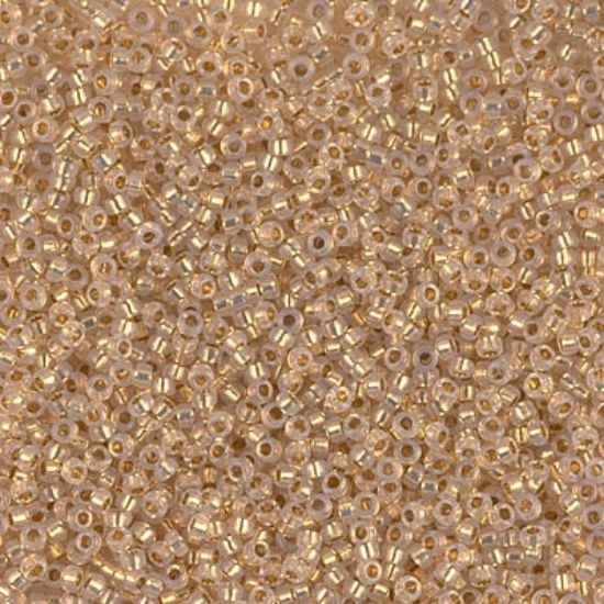 Picture of Miyuki Seed Beads 15/0 196 24kt Yellow Gold Lined Opal x5g