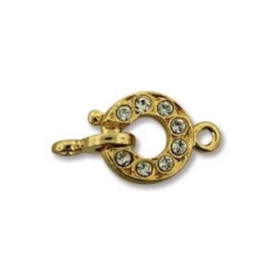 Picture of Claspgarten Clasp box 14.2 mm w/ Swarovski Crystals 23kt Gold Plated x1