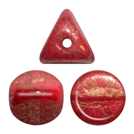 Picture of Ilos® par Puca® 5x5 mm Opaque Coral Red Bronze x10g