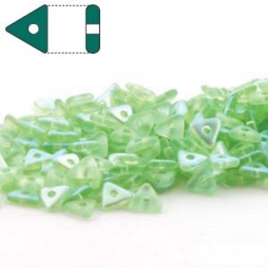 Picture of Tri-bead 4mm Peridot AB Mat x5g