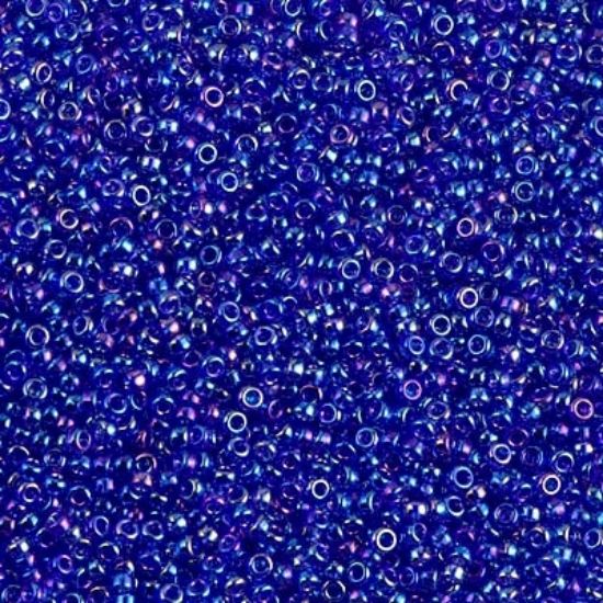 Picture of Miyuki Seed Beads 15/0 177 Transparent Cobalt Light AB x10g