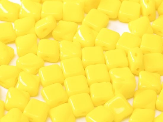 Picture of Silky Beads 2-hole 6 mm Opaque Yellow x50