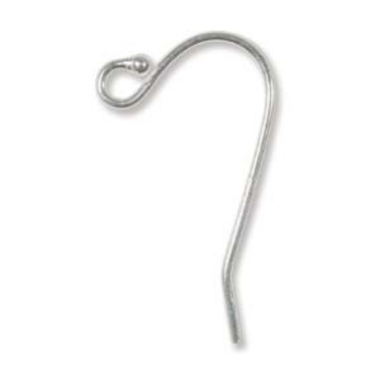 Picture of 925 Silver Ear wire Bead End 24mm x2