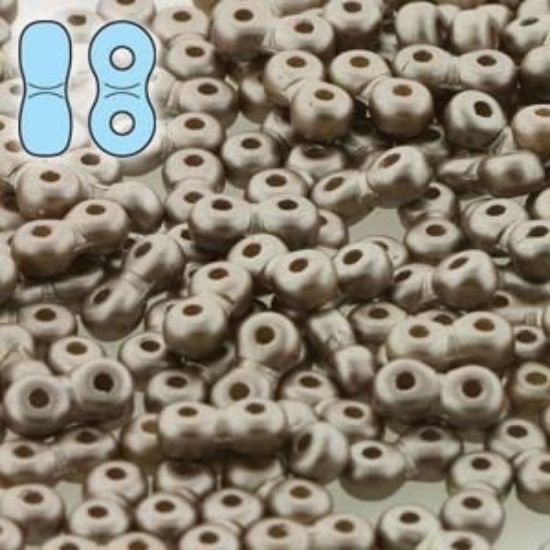 Picture of Infinity Beads 3x6mm Pastel Light Brown x10g
