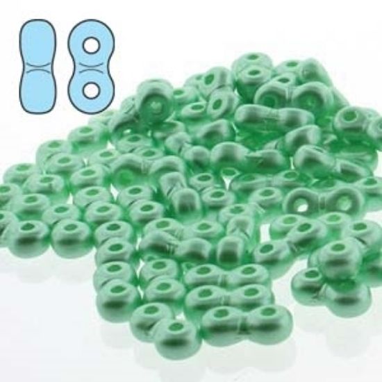 Picture of Infinity Beads 3x6mm Pastel Light Green x10g