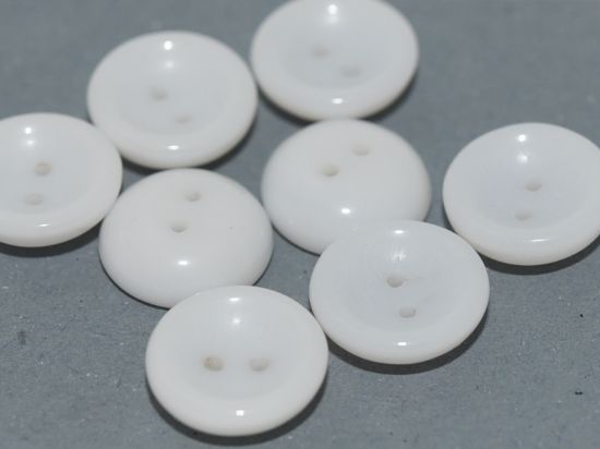 Picture of Cup Button Beads 14mm Chalk White x5