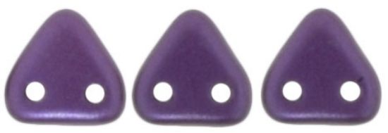 Picture of Czechmates Triangle 2 holes 6mm Pearl Coat Purple Velvet x10g