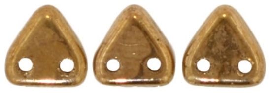 Picture of Czechmates Triangle 2 holes 6 mm Gold Bronze x10g