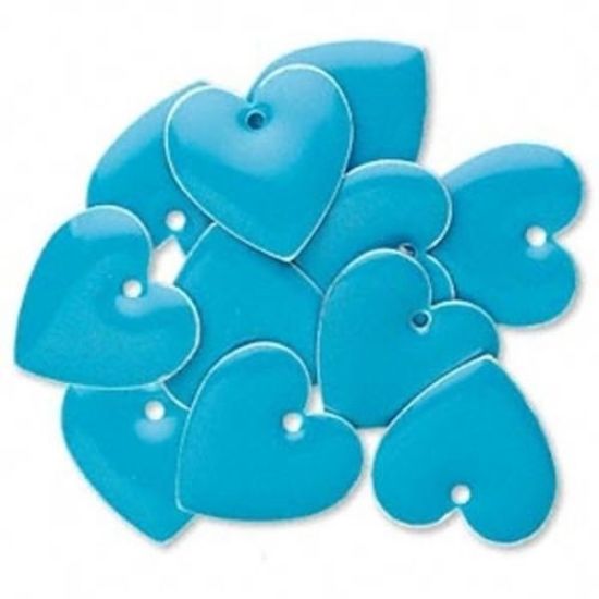 Picture of Candy Drop Heart 16mm Blue  x2