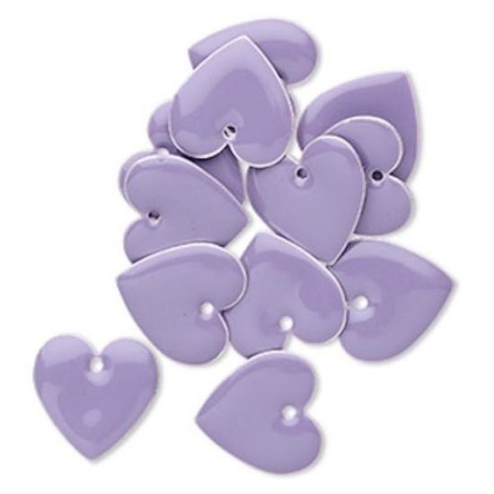Picture of Candy Drop Heart 16mm Light Purple x1