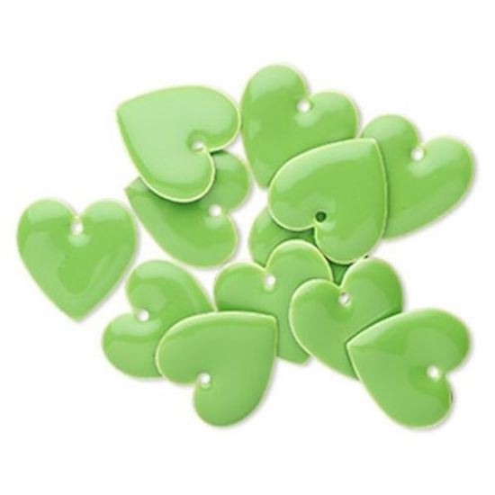 Picture of Candy Heart pendant 16mm Green x1