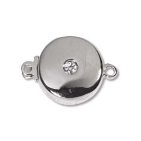Picture of Claspgarten Clasp box 12 mm w/ Swarovski Crystal Rhodium Plated x1