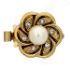 Picture of Claspgarten Clasp box 14mm Pearl Flower w/ Swarovski Crystal & Pearl 23Kt Gold Plated x1