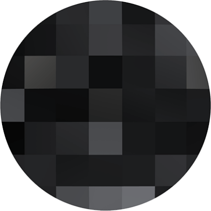 Image de Swarovski 2035 Chessboard Circle 14mm Jet x1