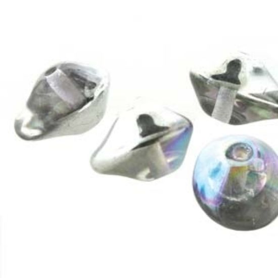 Picture of Ufo 7x11 mm Crystal Silver Rainbow x20