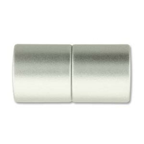 Picture of Acrylic Power Magnetic Clasp Ø10mm Silver Mat x1