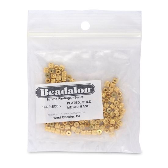 Picture of Beadalon Scrimp Bullet Gold Plated x144