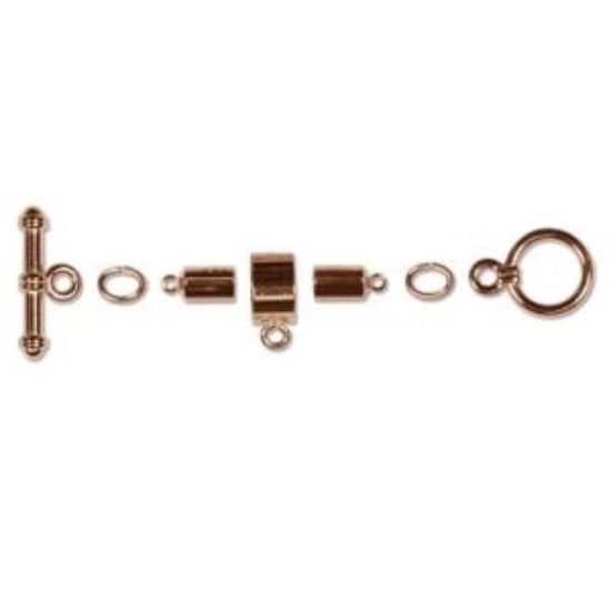 Picture of Kumihimo Finding Set ⌀4mm Barrel Copper Plated