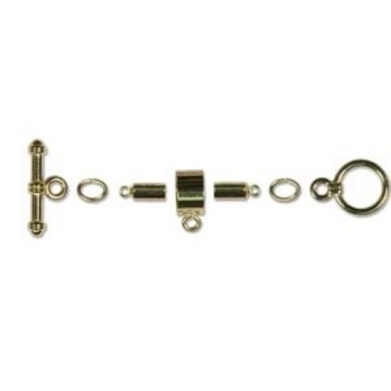 Picture of Kumihimo Finding Set ⌀3mm Barrel Gold Plated