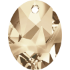 Picture of Swarovski 6911 Kaputt Oval 36mm Crystal Golden Shadow x1