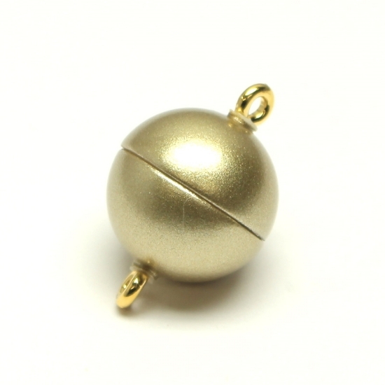 Picture of Acrylic Power Magnetic Clasp Ø10mm round Gold Mat x1
