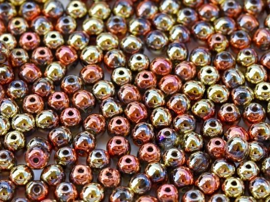 Picture of Round beads 4mm Crystal California Gold Rush x50