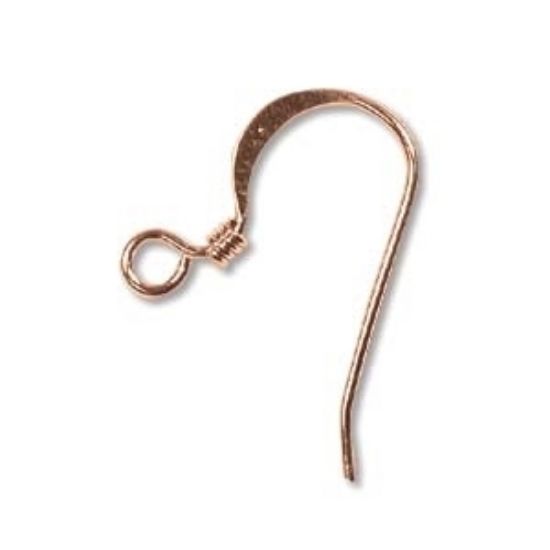 Picture of Hook Ear Wire 18mm Rose Gold Tone x24