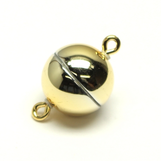 Picture of Acrylic Power Magnetic Clasp Ø10mm round Gold x1